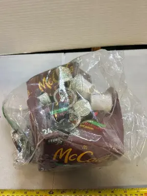A lot of mccafe k cups damaged box
