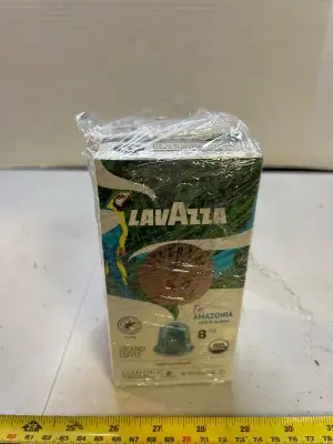 three packs of ground coffee, aluminum pods