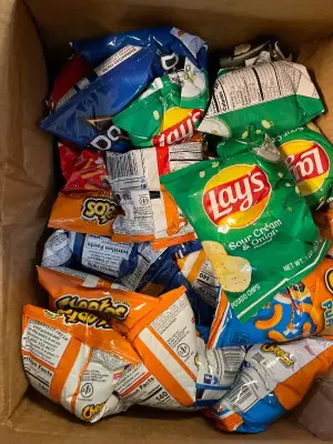 box of various chips (expired)