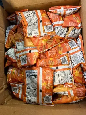 box of sun chips (mostly in date)