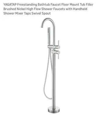Freestanding bathtub waterfall faucet (similar to image)