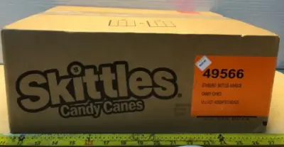 Box of 12 count boxes of skittles candy cane exp:3/25/27