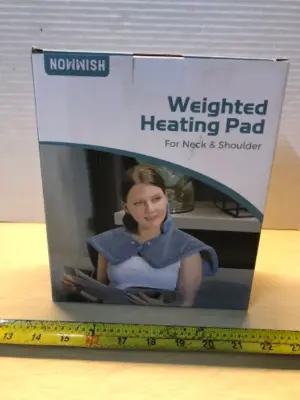 Neck and shoulder weighted heating pad