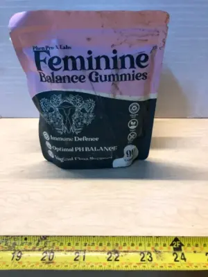 3 bags 90 gummies each bag feminine balance exp:5/27/27