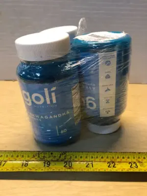 3 bottles goli nutrition ashwagandha gummies 60 each bottle exp:6/27