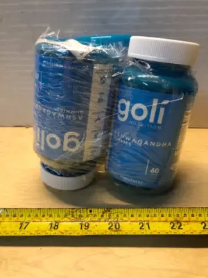 3 bottles goli nutrition ashwagandha gummies 60 each exp:6/27
