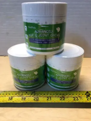 3 tubs 90 chews each advanced hip&joint chews for dogs