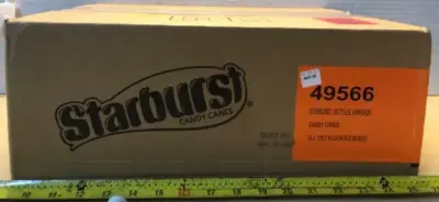 Box of 12 boxes of starburst candy canes exp:3/5/27