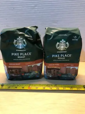 2 bags 28oz Starbucks pike place ground coffee exp:2/10/26