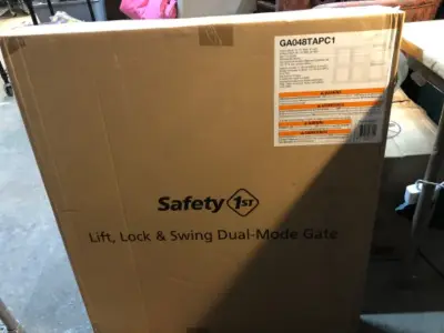 Lift, lock and swing dual mode gate 28-42 wide 26” high