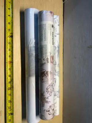 4 assorted rolls peel and stick wall paper