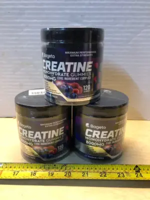 3 tubs 120 gummies each creatine monohydrate exp:8/19/27