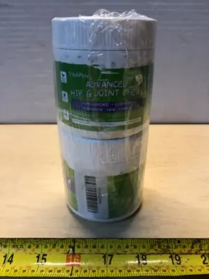 2 tubs advanced hip&joint chews for dogs 90 chews each