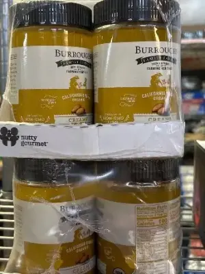 two count eight packs of California grown organic creamy almond butter