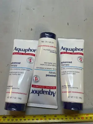 three count 7 ounce tubes of Aquaphor