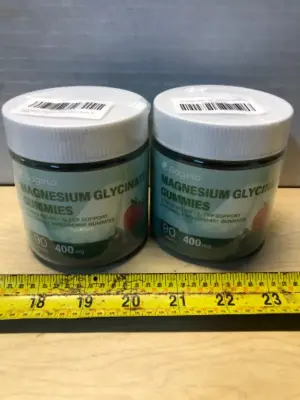 2 tubs 90 gummies each magnesium glycinate exp:4/18/27