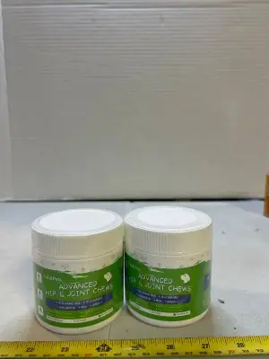 to count 90 piece jars of advanced hip and joint chews for dogs