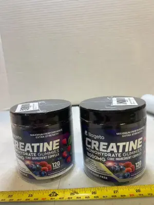 two jars of creatine monohydrate Gummies 2027