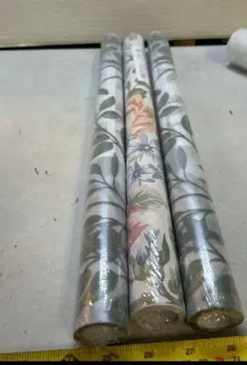 three count floral peel and stick wallpaper