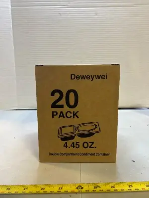two count 20 packs of double compartment condiment container