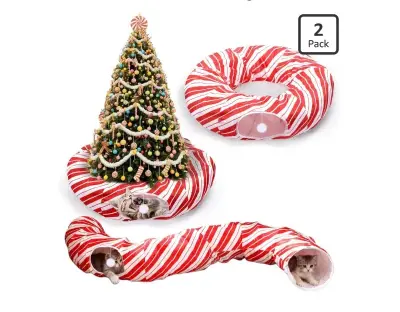 Christmas cat tunnel (similar to image)