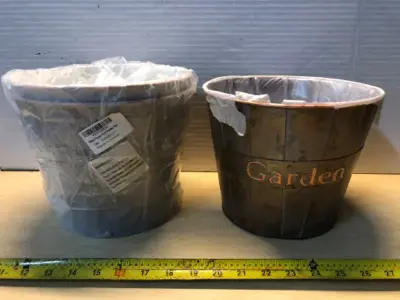 3pc metal flower pot