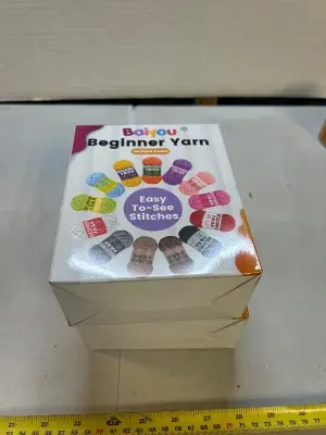 two packs of beginner yarn, easy to see stitches