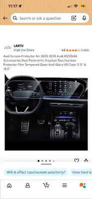 2ct Audi Screen Protector for 2025 2026 Audi A5/S5/A6