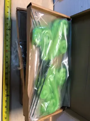 4 boxes green fuzzy flowers