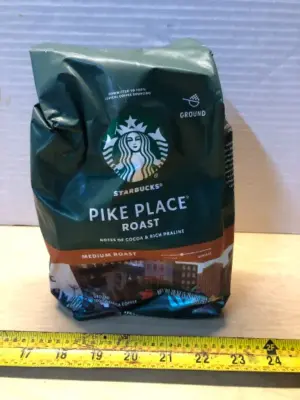 28oz Starbucks pike place ground coffee exp:3/15/26
