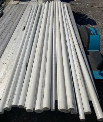 Various PVC pipes mostly 2”