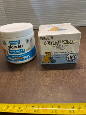 glandex soft chews for dogs , pet eye wipes 150pcs