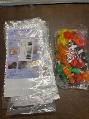 12ct nail sticky pads , bag of finger light