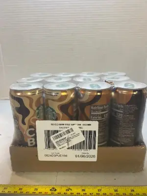01/06/26 two count 12 Starbucks, vanilla, sweet cream, cold brew cans
