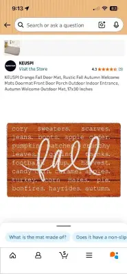 orange fall door mat