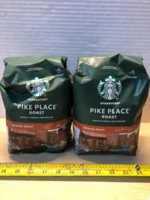 2 bags 28oz Starbucks pike place ground coffee exp:2/10/26