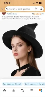 4ct halloween witch hats