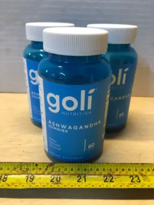 3 bottles 60 gummies each  Ashwagandha exp:6/27