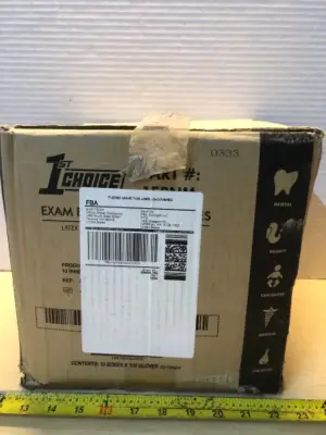 Box of 10 boxes of black latex free gloves 100 gloves each box