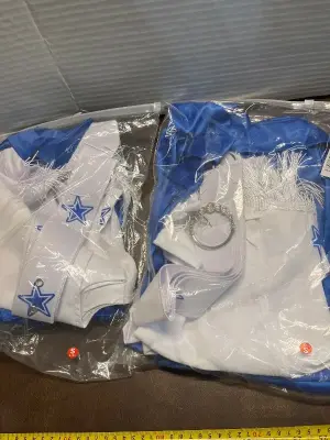 2ct cowboys cheerleading costume size small