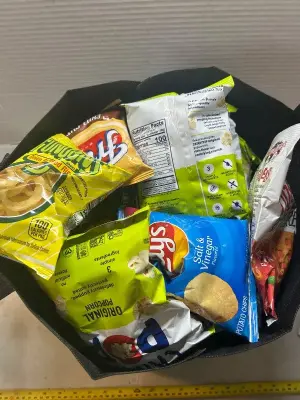 bag of variety chips, mostly out of date