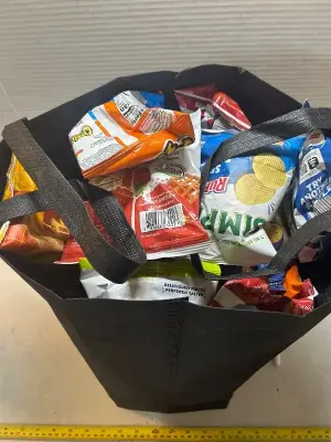 bag of variety chips some in date some out of date