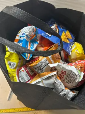bag of variety chips, some in date/some out of date
