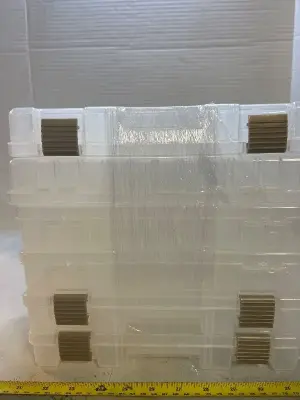 six count plastic organizer containers