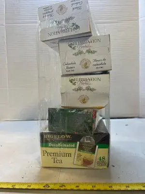 One box of dandelion root four boxes of assorted tea