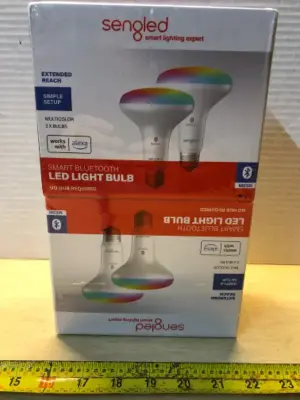 2 pack LED light bulb multi color 2 per box
