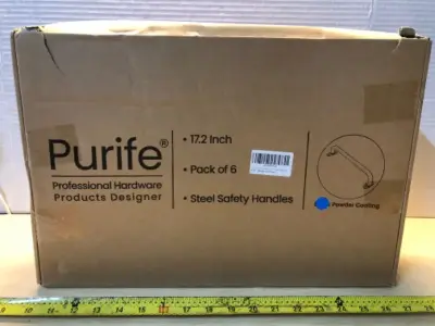 Purife 17.2in pack of 6 steel safety handles