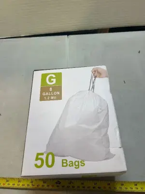 50 pack of 8 gallon garbage bags