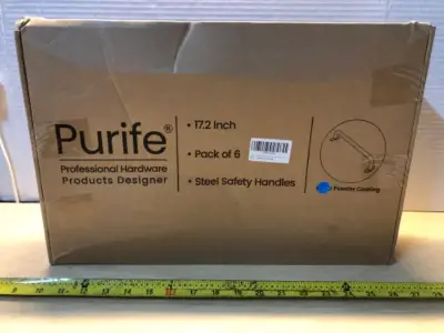 Purife 17.2 inch pack of 6 steel safety handles