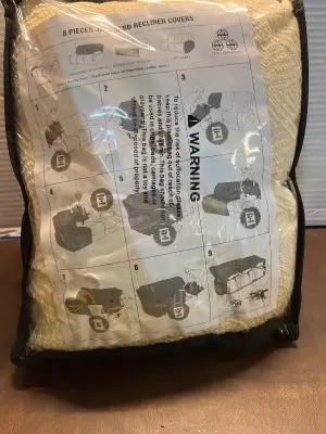 8pc jacquard recliner covers